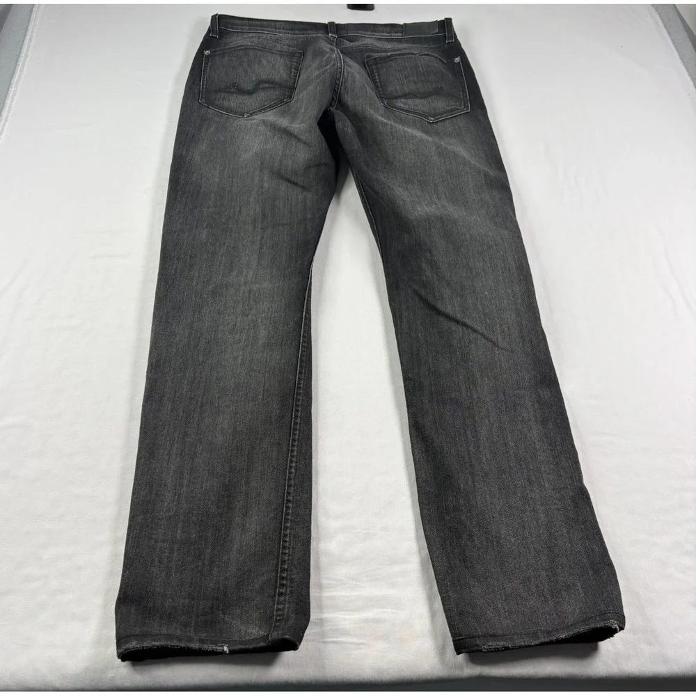 7 For All Mankind Jeans Mens 34x32 Black Slimmy Stretch Denim Japanese Fabric